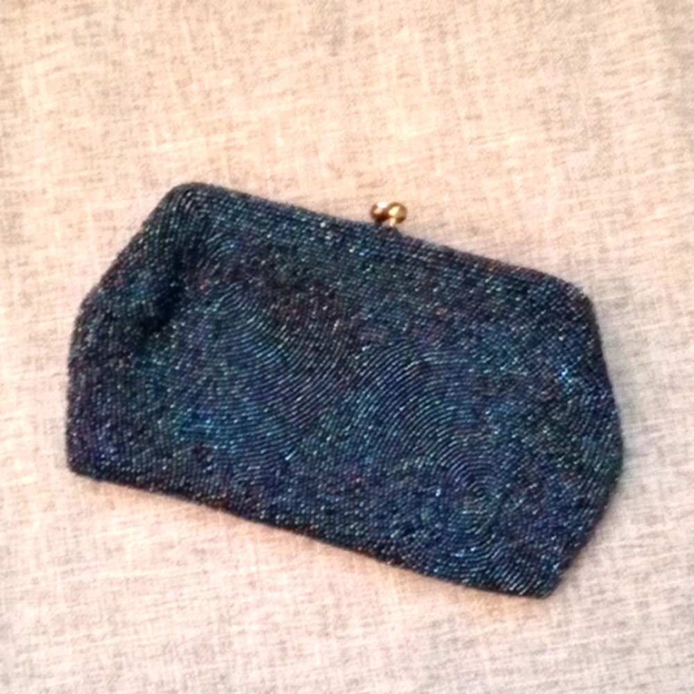 Vintage Gimbel's beaded small clutch